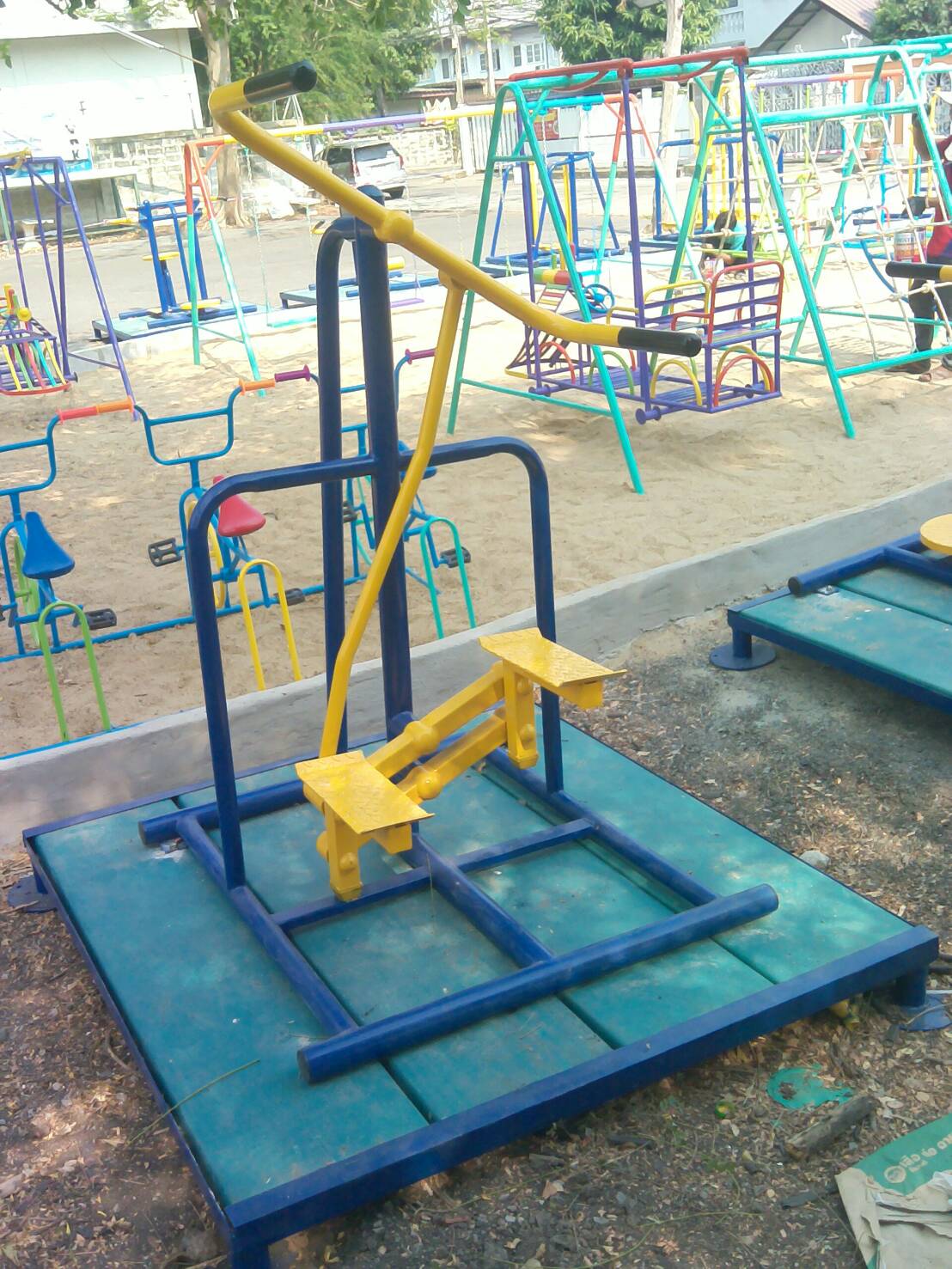 รหัส SM ผลงานติดตั้ง (หมู่บ้านสีไชยทอง) เครื่องออกกำลังกายกลางแจ้ง