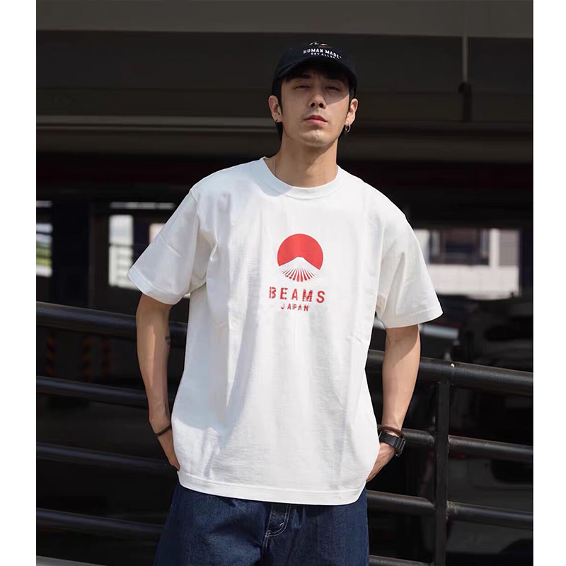 เสื้อโอเวอร์ไซส์ Beams Japan ของแท้ ของใหม่ พร้อมส่ง เสื้อออกกำลังกาย เสื้อเดินป่า