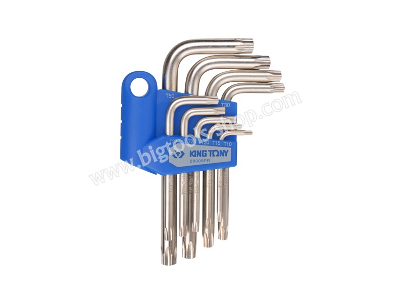 คิง โทนี่ : ประแจแอล ท็อค 9 ตัวชุด (ตัวสั้น) King Tony : 9 PC. Star L(TORX) - Wrench Set (Standard Type) (20309PR)