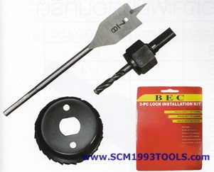 BEC บีอีซี โฮลซอเจาะลูกบิด 3 ตัวชุด Lock Installation Kit