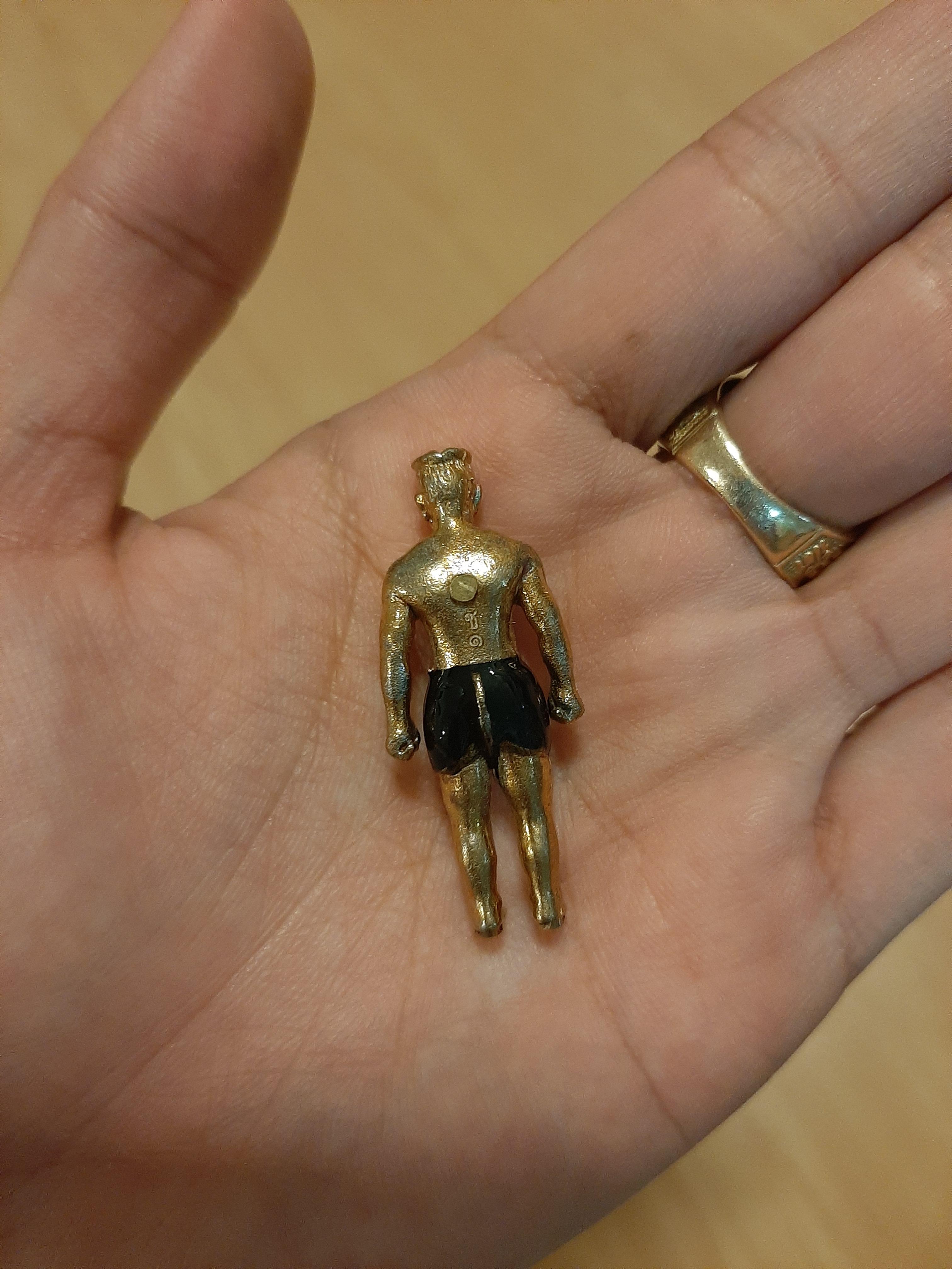 หุ่นพยนต์พิมพ์ใหญ่ (เลข ๑) พร้อมภาพจารหมึกทอง รุ่น พรายมงคล วัดหนองหิน หลวงพ่อเล็กร่วมเสก