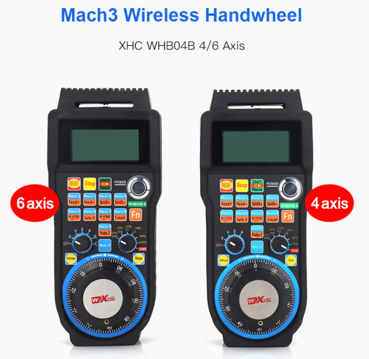 4,6 Axis Wireless Mach3 MPG Pendant Handwheel Controller for CNC Machine