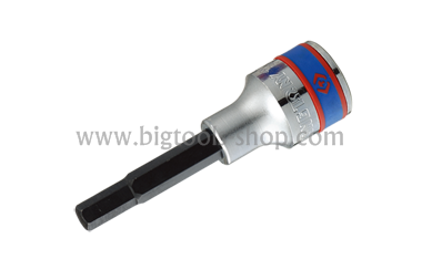 คิง โทนี่ : ลูกบล็อคเดือยโผล่ 6P (6 เหลี่ยม) ยาว รู 1/2" King Tony : 1/2"DR. HEXAGON Bit Socket (4035M)