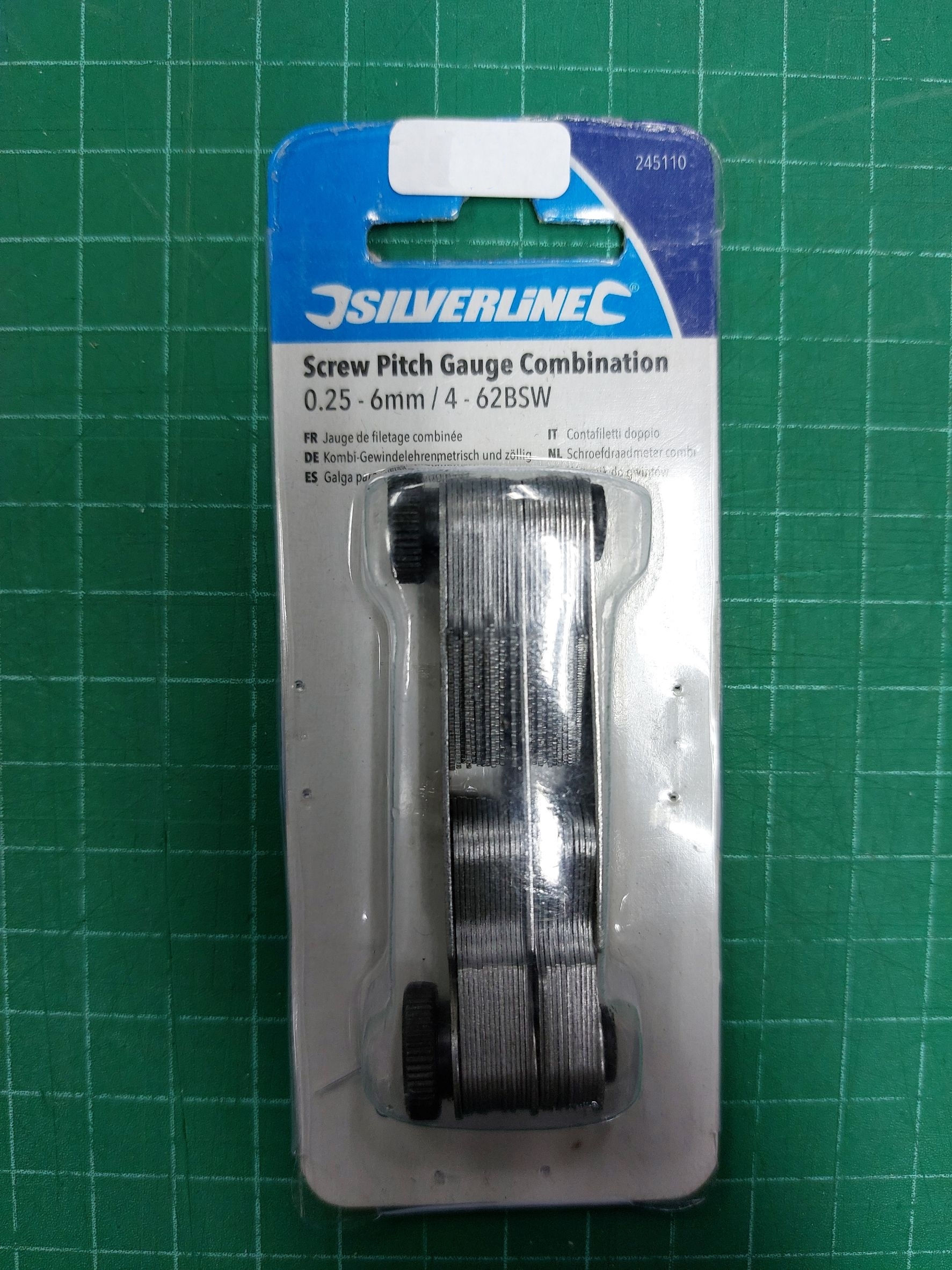 หวีวัดเกลียว มิล-นิ้ว Screw Pitch Gauge England SILVERLINE