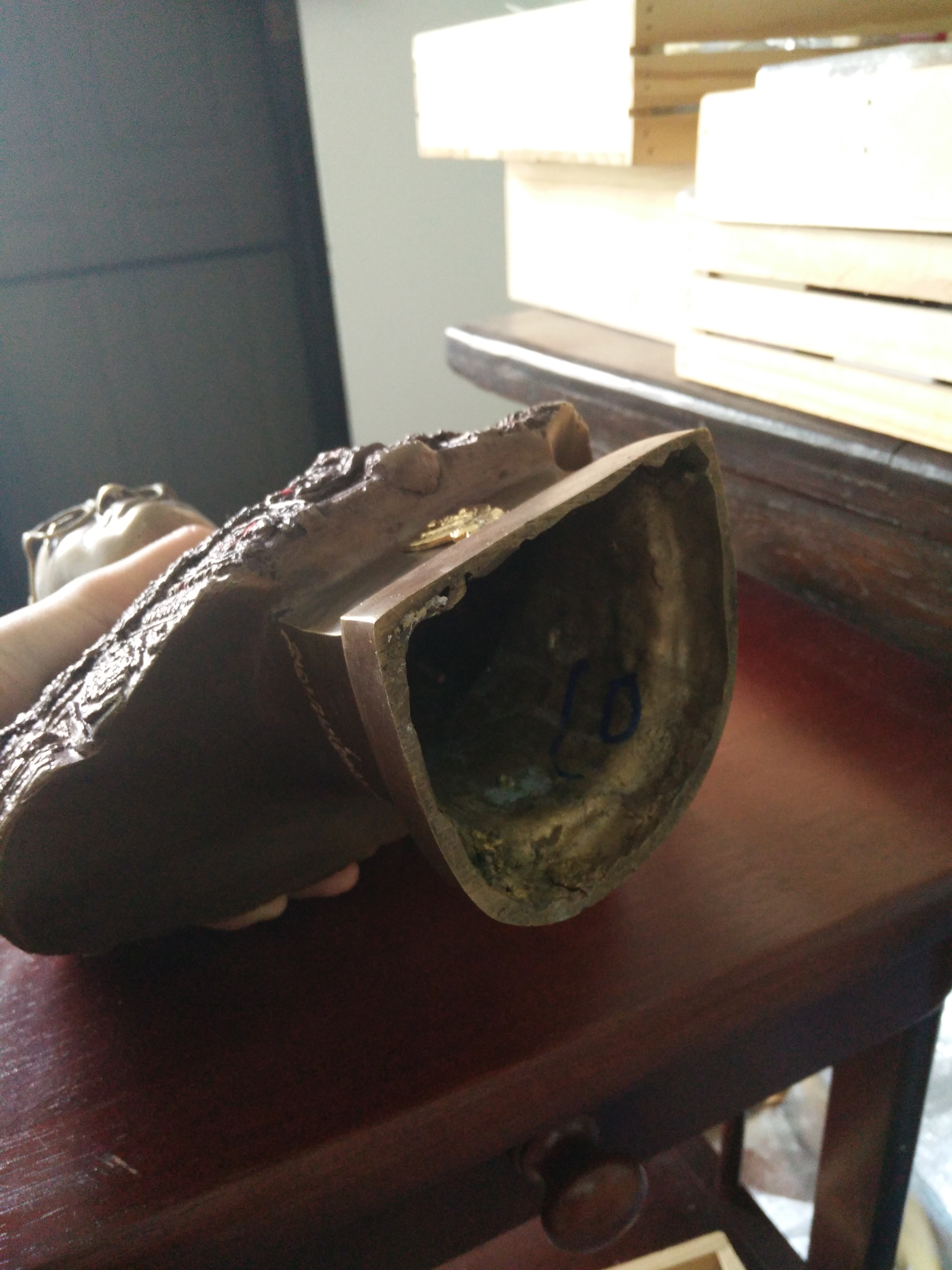 รูปหล่อโลหะพระบรมฉายาลักษณ์ ร.9 เจิมโดยพระอาจารย์วราห์ วัดโพธิ์อง no.45