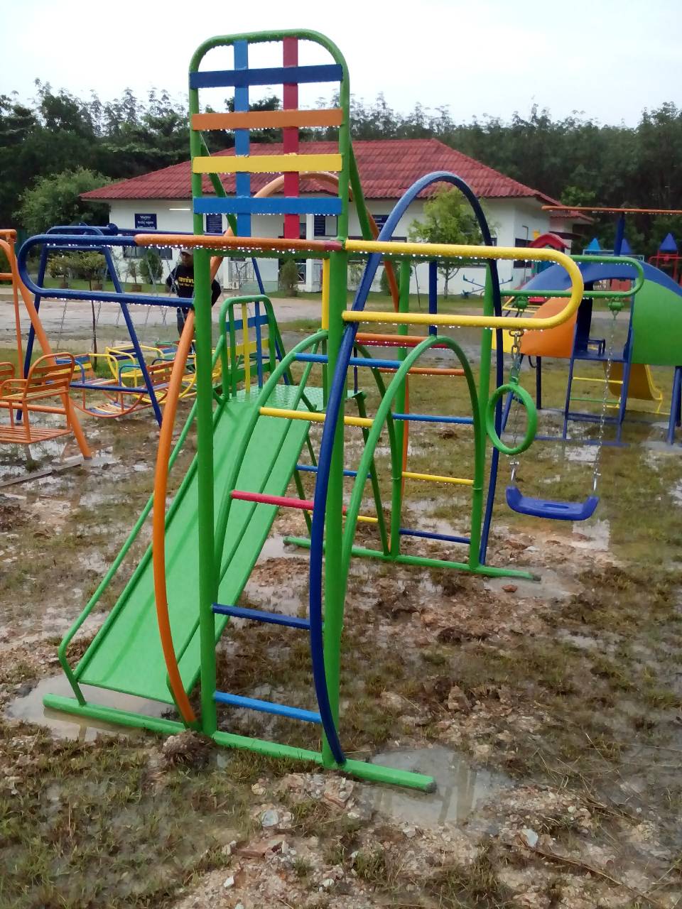 รหัส PG ผลงานติดตั้ง (อำเภอนาโยง จังหวัดตรัง) เครื่องออกกำลังกายเด็ก