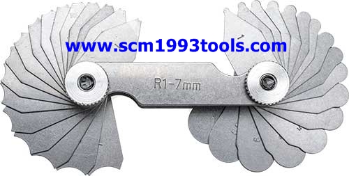 เกจวัดรัศมี 1-7 มม. No.105 (34 ใบชุด) เยอรมัน คุณภาพดี RADIUS GAUGE