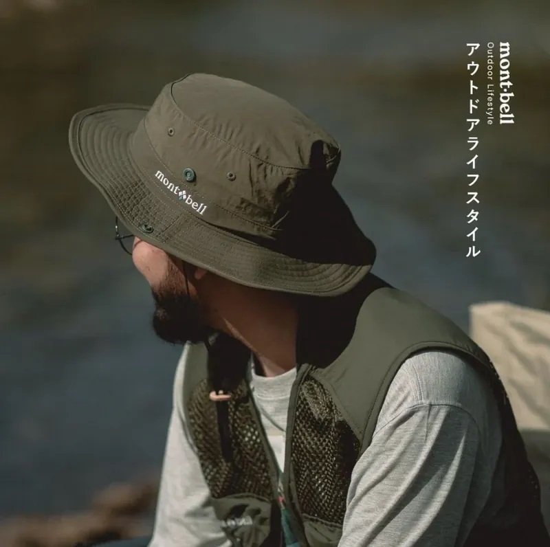หมวกเดินป่า ตกปลา Montbell Fishing hat ของใหม่ ของแท้ พร้อมส่งจากไทย หมวกกันน้ำ Bucket