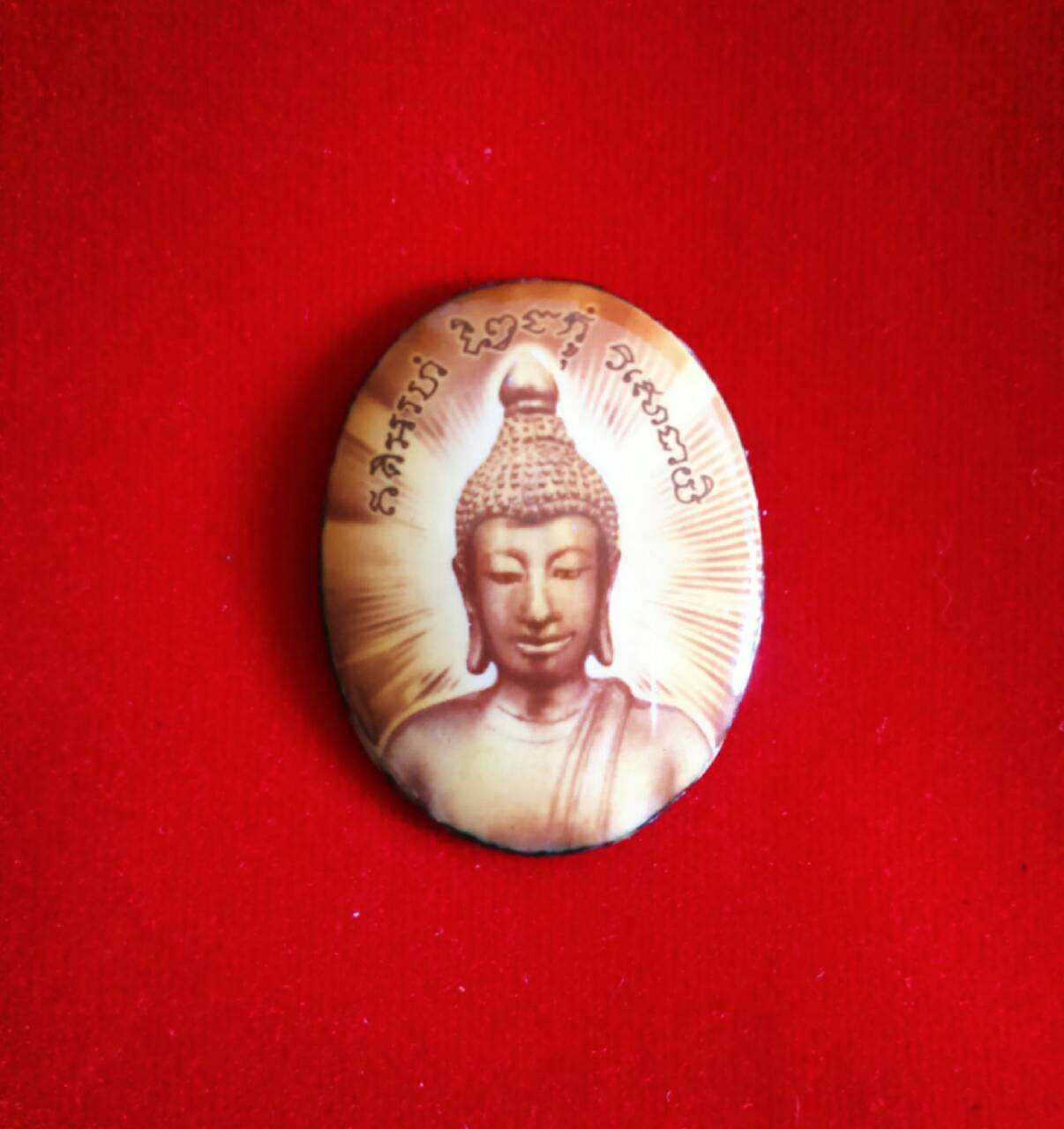 ล็อกเก็ตพระพุทธเจ้าเปิดโลก (ฉากเหลือง) ปี 59 มวลสาร ลพ.สนิท วัดลำบัวลอย
