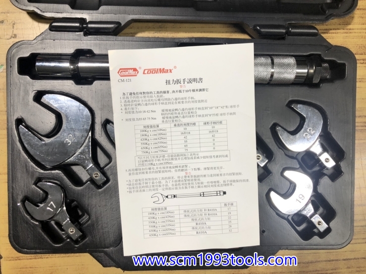 CoolMax รุ่น CM-121 ประแจปอร์น + ปากตาย 17-32 mm. Torque Wrenches