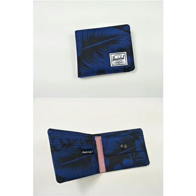 Herschel Supply Roy Coin Wallet - Jungle Floral Blue ของแท้ พร้อมส่ง