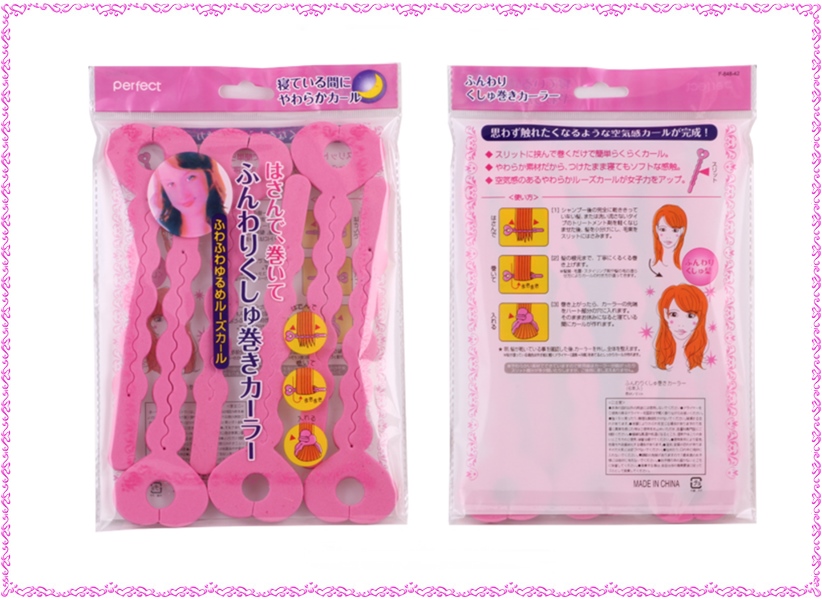 ก้านม้วนผม ทำผมหยิก แบบ โฟม ก้านยาว ใน 1 ชุด มี 6 ชิ้น