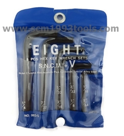 EIGHT ชุดประแจตัวแอล สั้น หัวหกเหลี่ยม 1/16 นิ้ว-1/4 นิ้ว HEX key wrench set