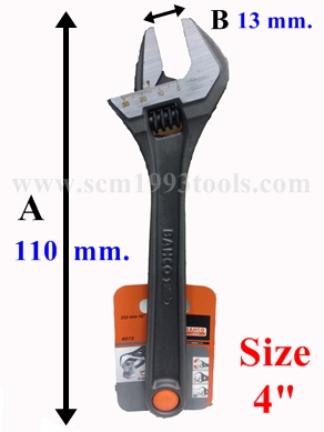 BAHCO บาโก้ ประแจเลื่อน 4 นิ้ว กุญแจเลื่อน คุณภาพดี adjustable wrenches