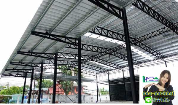 รับสร้างโกดังโรงอาหาร ขนาด15x25.90x6 เมตร