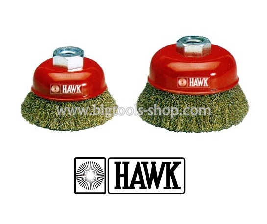 HAWK : แปรงลวดถ้วย สีทอง