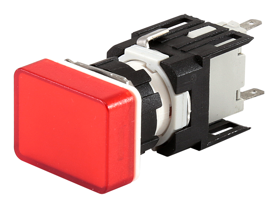 Pilot Lights Rectangle 16mm. Model : D060DXK 24VDC LED RED EMAS