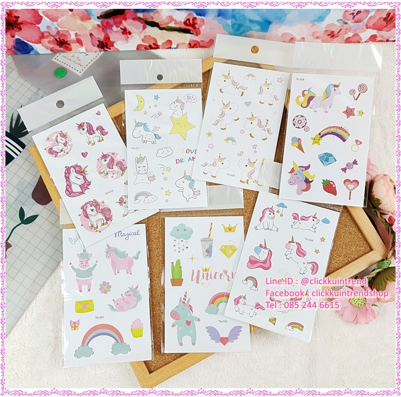 สติ๊กเกอร์ สำหรับติดตกแต่สมุด เป็นเนื้อด้านแบบกระดาษถ่ายเอกสาร (ต้องตัดเอง) ขายส่ง เซต 10 แผ่น คละลายการ์ตูน