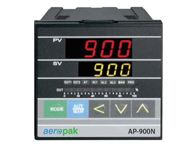 เครื่องวัด-ควบคุมอุณหภูมิแบบติดแผง ยี่ห้อ Aeropak รุ่น AP-900N-301