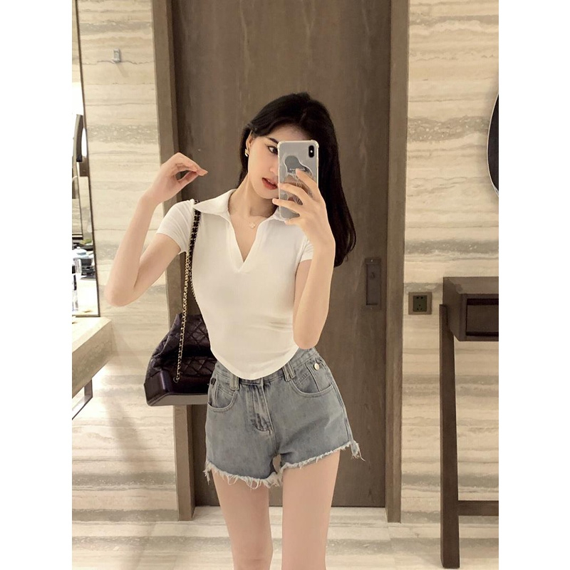 เสื้อผ้าแฟชั่นผู้หญิง เสื้อยืด คอกลมแขนสั้น bella 005