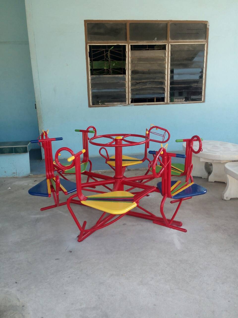 รหัส PG ผลงานติดตั้ง (โรงเรียนขันติธรรม-บางบัวทอง จ.นนทบุรี) เครื่องเล่นสนามกลางแจ้งสำหรับเด็ก