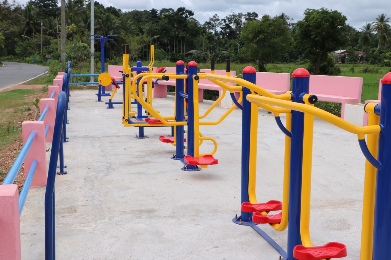 รหัส OUL ผลงานติดตั้ง (อบต.กายูบอเกาะ จ.ยะลา) เครื่องออกกำลังกายกลางแจ้ง