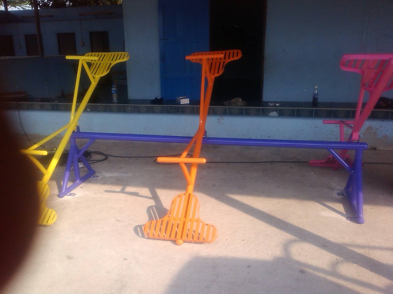 รหัส PG ผลงานติดตั้ง (โรงเรียนขันติธรรม-บางบัวทอง จ.นนทบุรี) เครื่องเล่นสนามกลางแจ้งสำหรับเด็ก