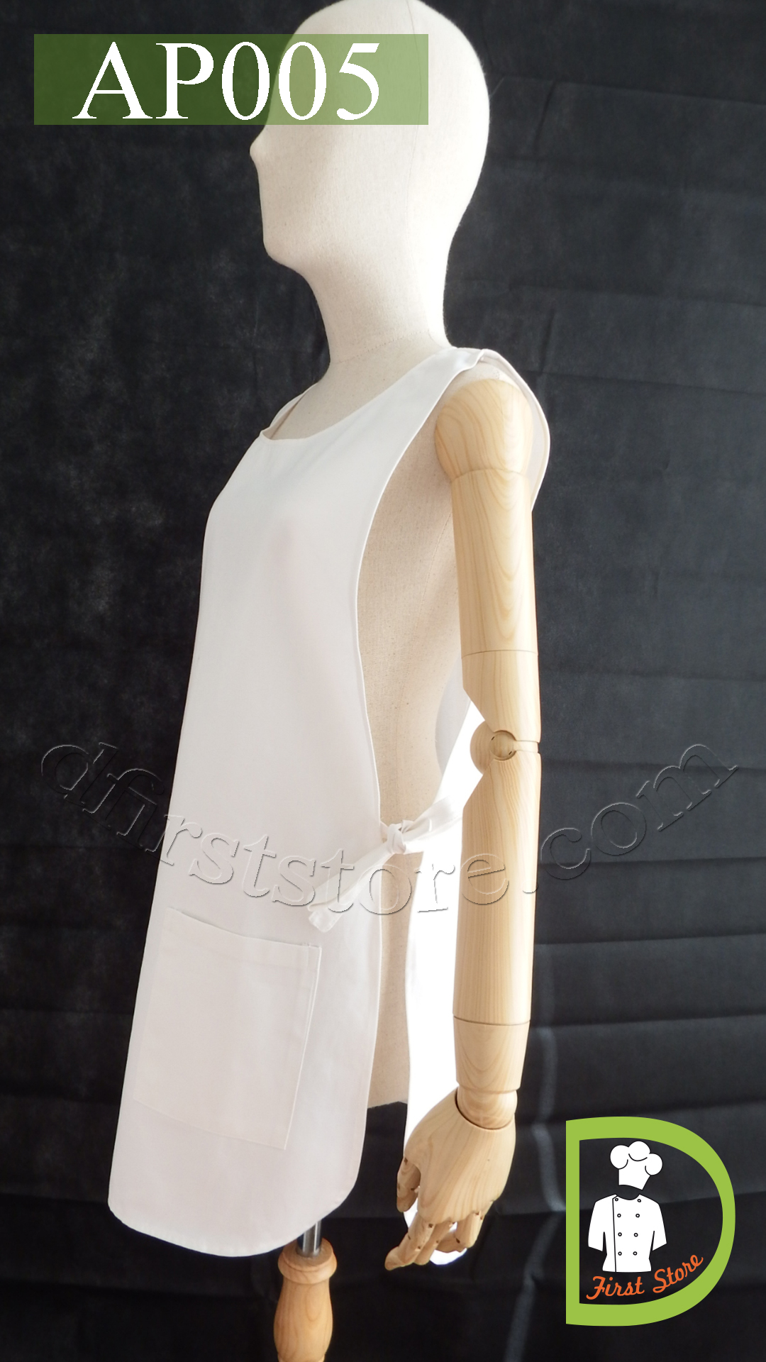 AP005 Full Body Covered Apron ผ้ากันเปื้อน แบบเอี๊ยม คลุมด้านหน้าและหลัง