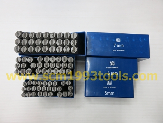BRP เหล็กตอกตัวหนังสือ A-Z 7 มม. เหล็กตอกตัวอักษร 7 mm. Steel Character Stamper