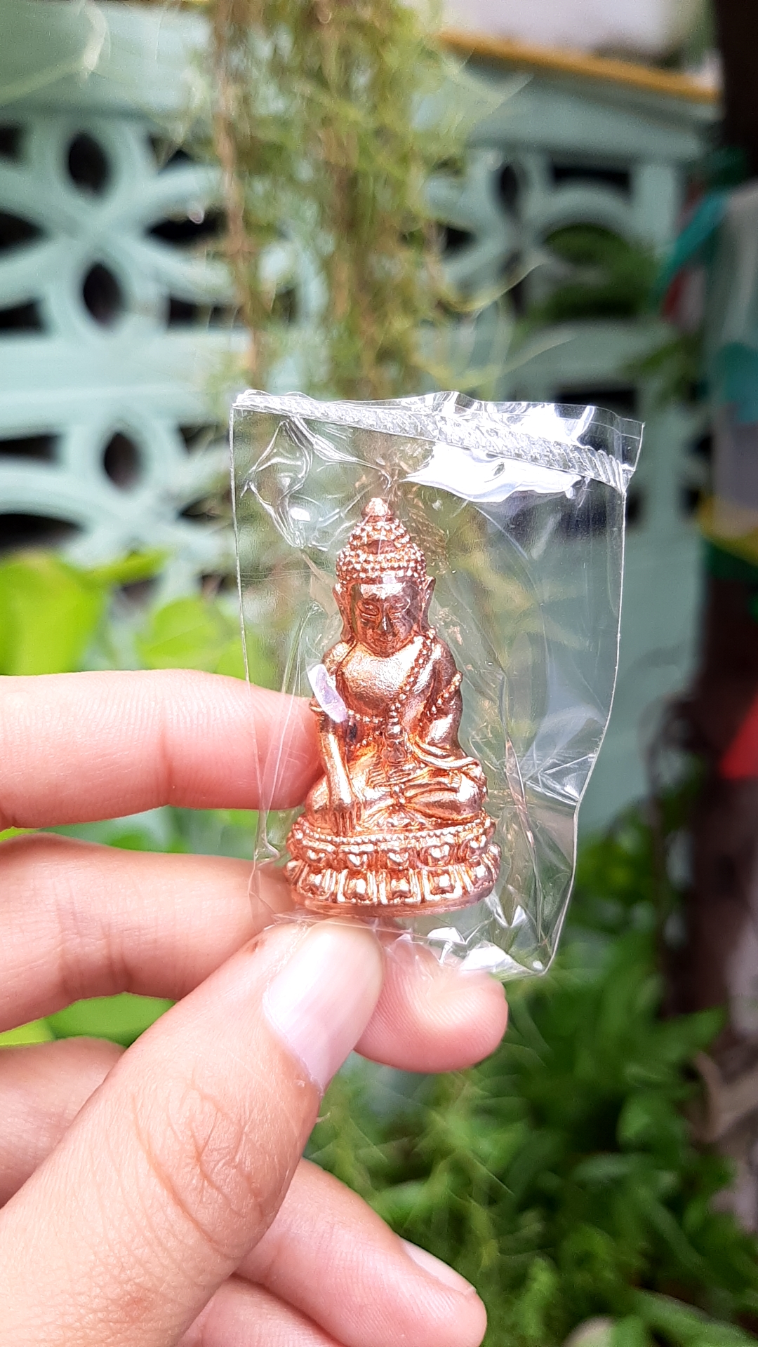 กรอบพระกริ่งสะท้านไตรภพ (กรอบเงินชุบทองลงยา)วัดท่าขนุน ปี 63