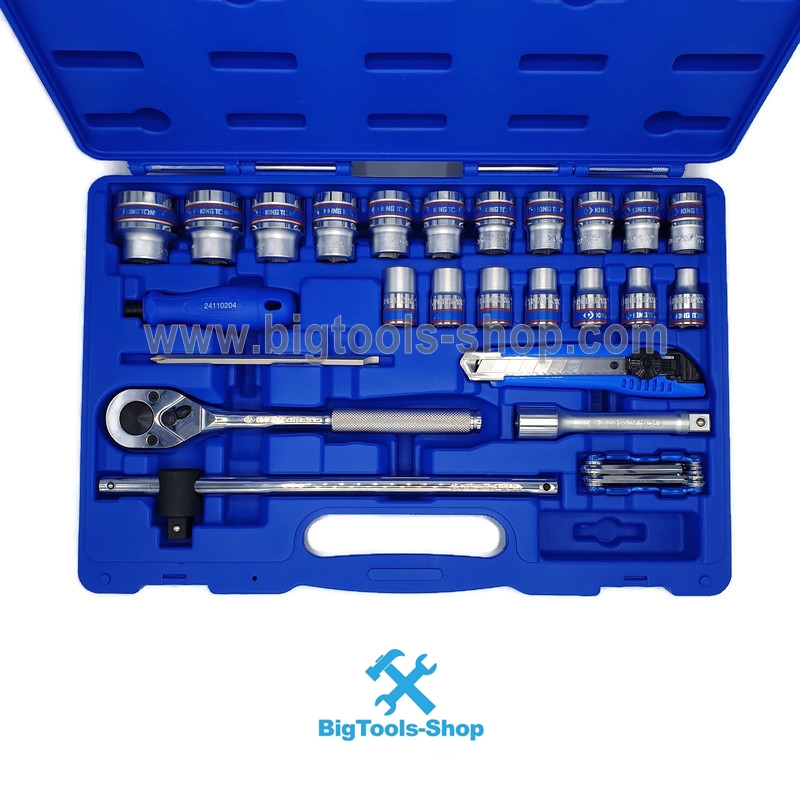 คิง โทนี่ : ชุดเครื่องมือช่าง 30 ตัวชุด King Tony : 1/2" DR. 30 Pcs. Tool Set Metric 6PT (35th Anniversary Design) (P4330MRC)