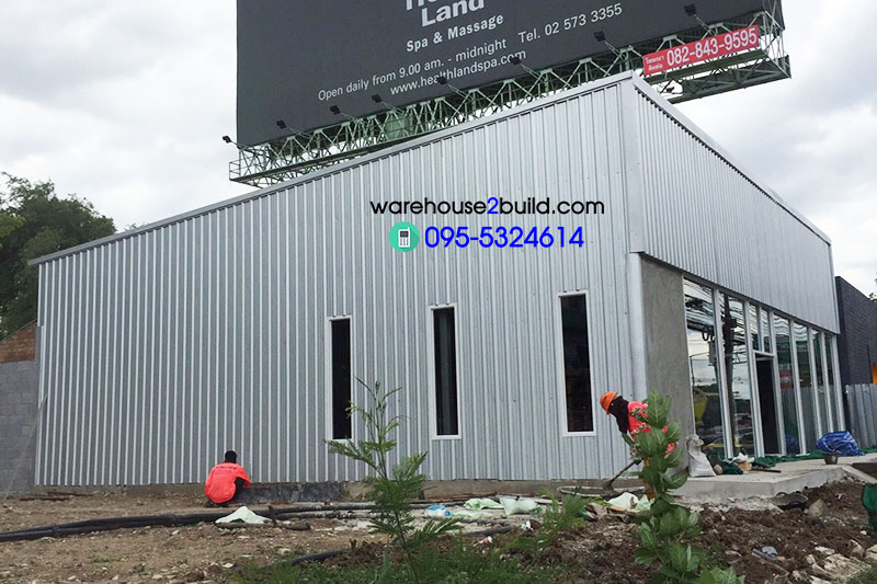 รับสร้างโกดังสำเร็จรูป แจ้งวัฒนะ กรุงเทพฯ ขนาด 15.00 x 12.00 x 6.00 m.