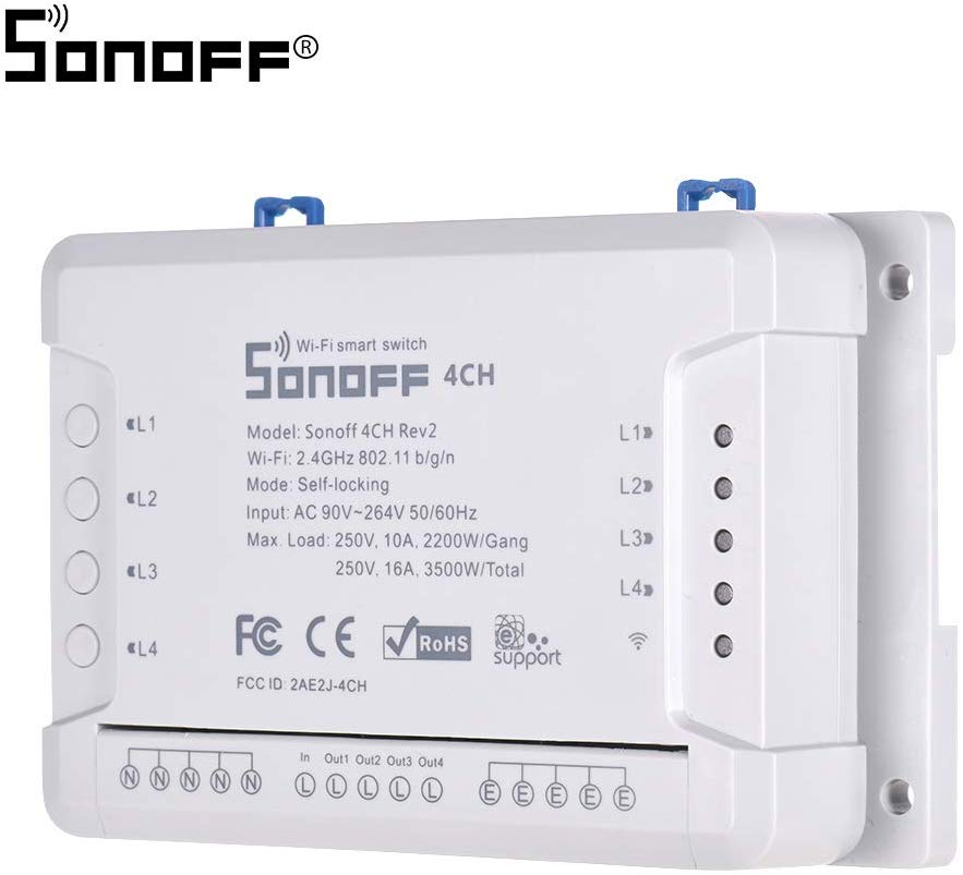 Sonoff 4CH R2 สวิตซ์เปิดปิด ควบคุมด้วย App ผ่าน Wifi