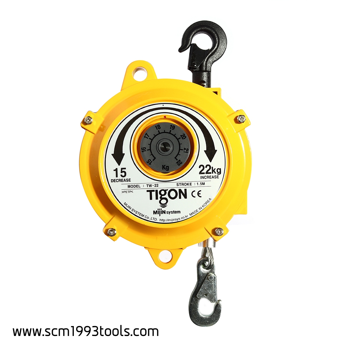 Tigon ไทกอน รุ่น TW-22 สปริงบาลานเซอร์ รอกสปริง 15.0-22.0 kg. Spring Balancer