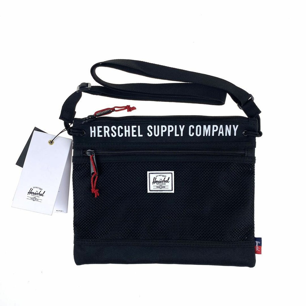 กระเป๋าสะพายข้าง Herschel Alder OG - Black Mesh ของแท้ พร้อมส่งจากไทย