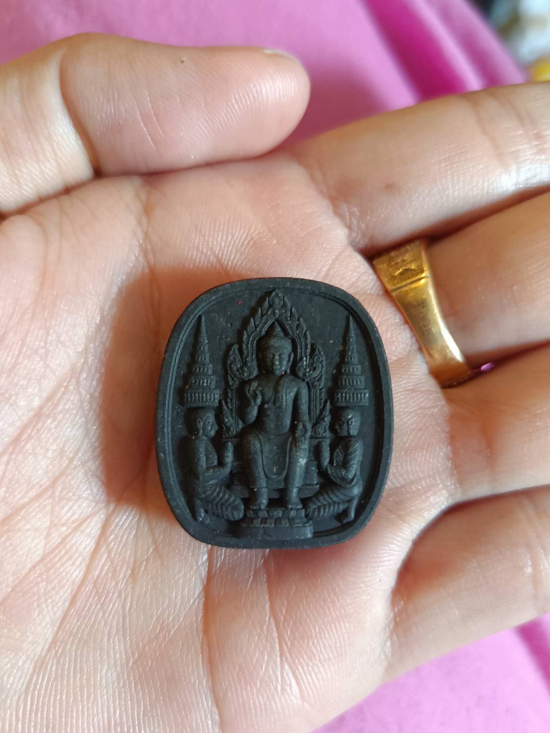 พระยอดขุนพลกาญจนบุรี วัดท่าขนุน พิมพ์เล็ก (แก่ผงกากยายักษ์) วัดท่าขนุน ปี 65