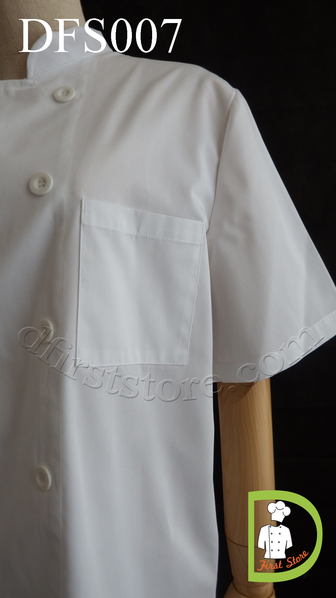 DFS007 Chef Uniform ชุดเชฟสากล (white, สีขาว)