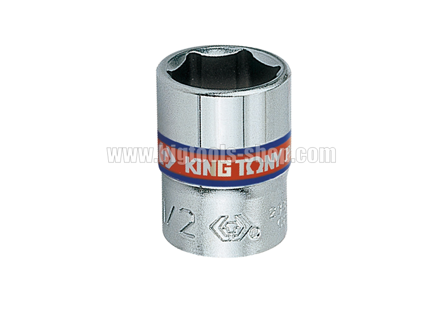 คิง โทนี่ : ลูกบล็อค "สั้น" สีขาว รู 1/4" 6 เหลี่ยม (ขนาด : นิ้ว) King Tony : 1/4"DR. 6PT Inch Standard Socket (2335S)