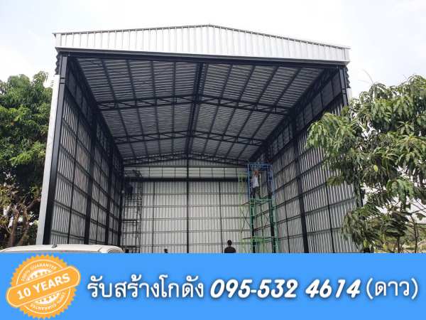 รับสร้างโกดังสำเร็จรูป มีนบุรี ขนาด10x15x8.50 เมตร