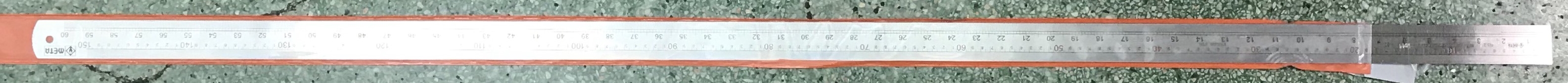 META บรรทัดสแตนเลส ฟุตสแตนเลส STAINLESS RULER ฟุต 1.5 เมตร (60นิ้ว) ฟุต 2 เมตร (80นิ้ว)