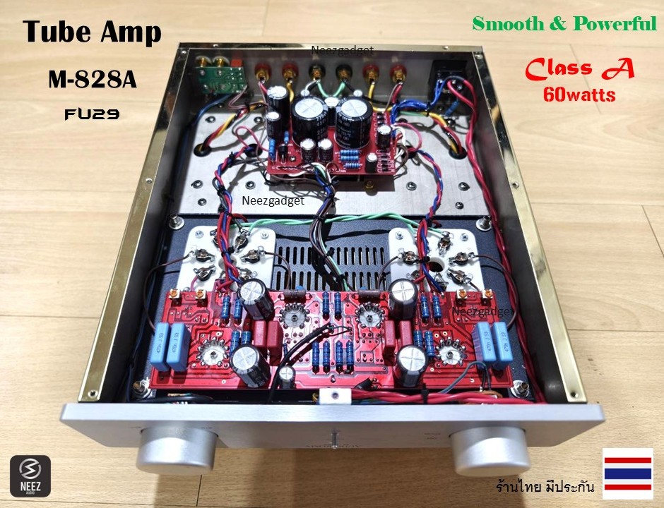 Audioromy M-828A แอมป์หลอด FU29 Class A - 60Watts - ร้านไทย พร้อมส่ง