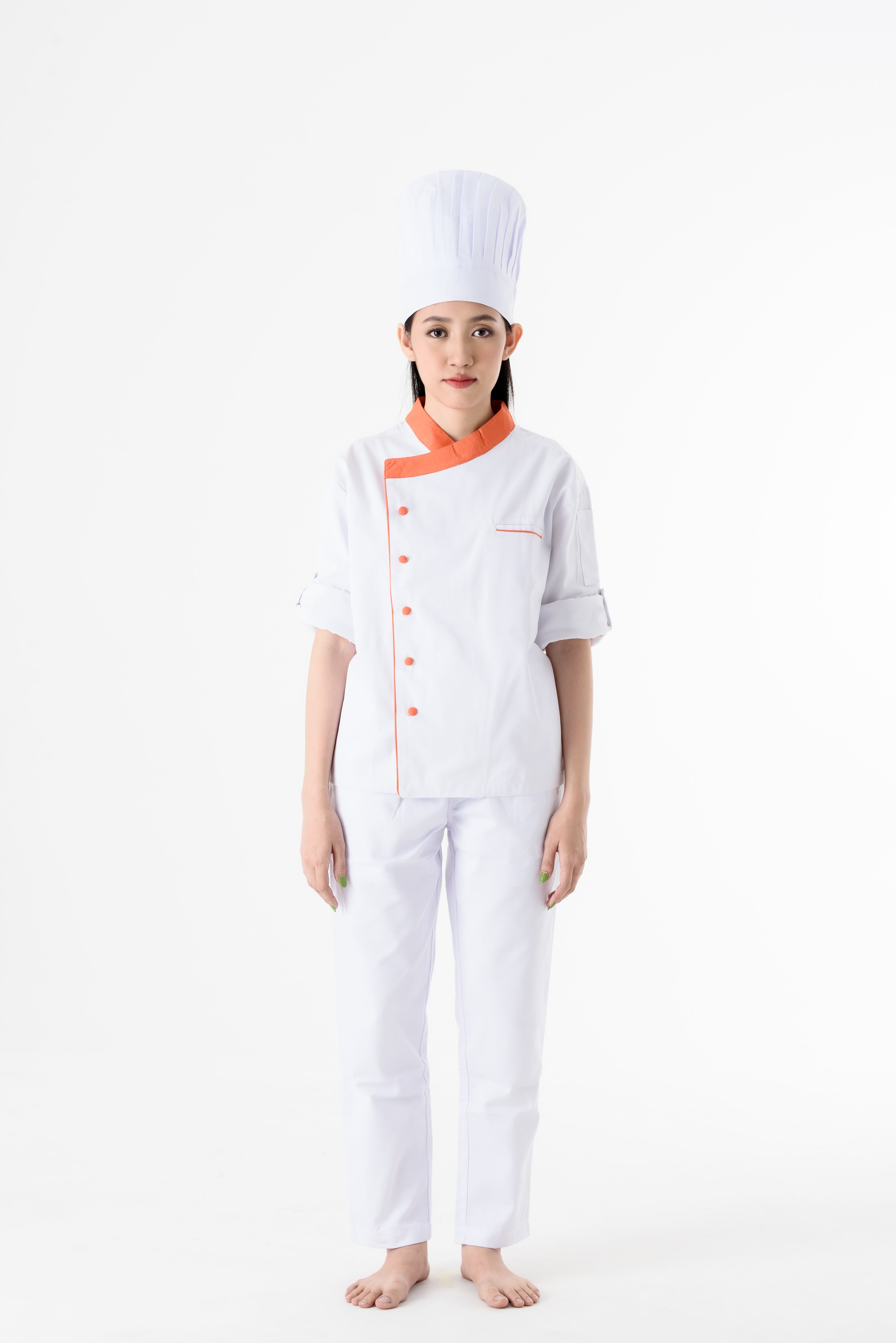 DFS014 Chef Uniform ชุดเชฟสากล (white, สีขาว)