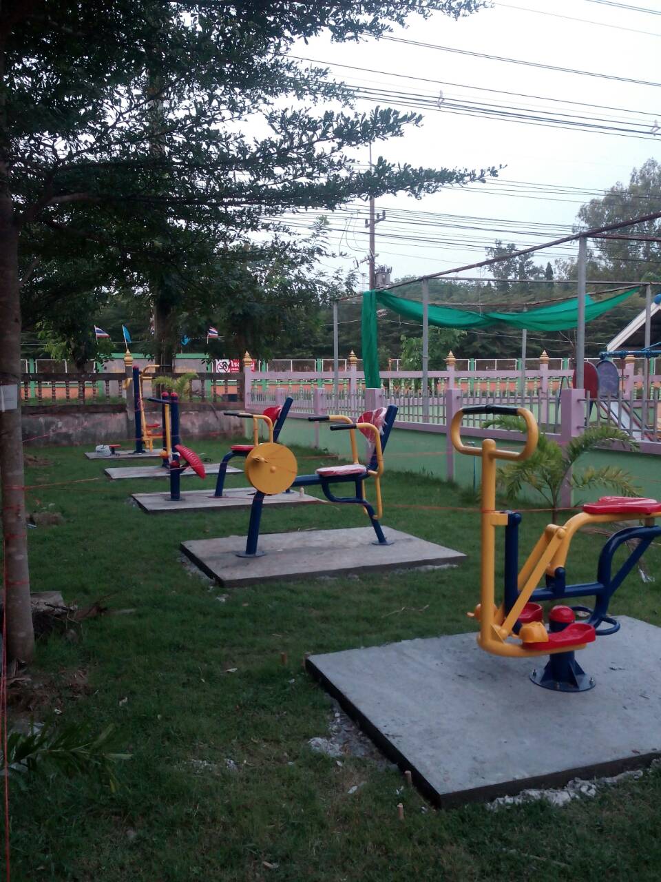 รหัส OUL ผลงานติดตั้ง (อบต.แกลง อ.เมือง จ.ระยอง) เครื่องออกกำลังกายกลางแจ้ง