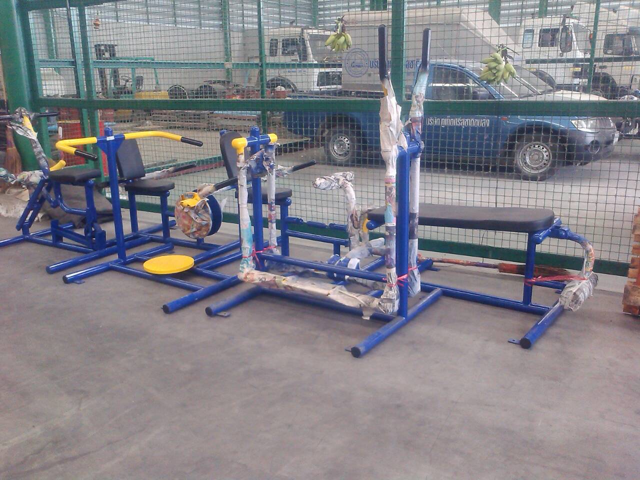 รหัส SM ผลงานติดตั้ง (โครงการกัลปพฤกษ์แกรนด์ อ.เมือง จ.นครศรีะรรมราช) เครื่องออกกำลังกายกลางแจ้ง