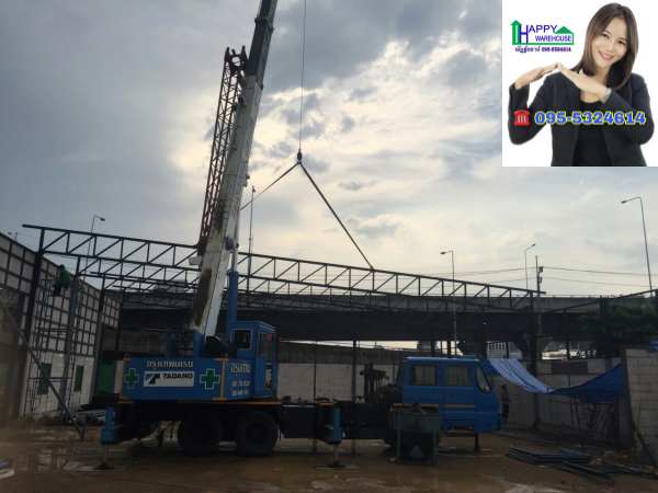 รับสร้างโกดังสำเร็จรูป ขนาด 16 x 40 x 6.45 m