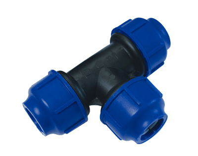 ข้อต่อสามทาง HDPE สวมอัด ข้อต่อพีอี เลือกขนาด 20-90 มม.