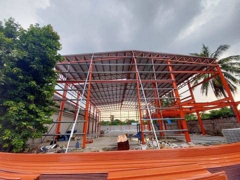 รับสร้างโกดังสำเร็จรูป ขนาด 20 x 40 x 9.00 m