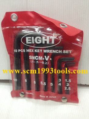 EIGHT ชุดประแจตัวแอล สั้น หัวหกเหลี่ยม 1.5-10 มม. HEX key wrench set