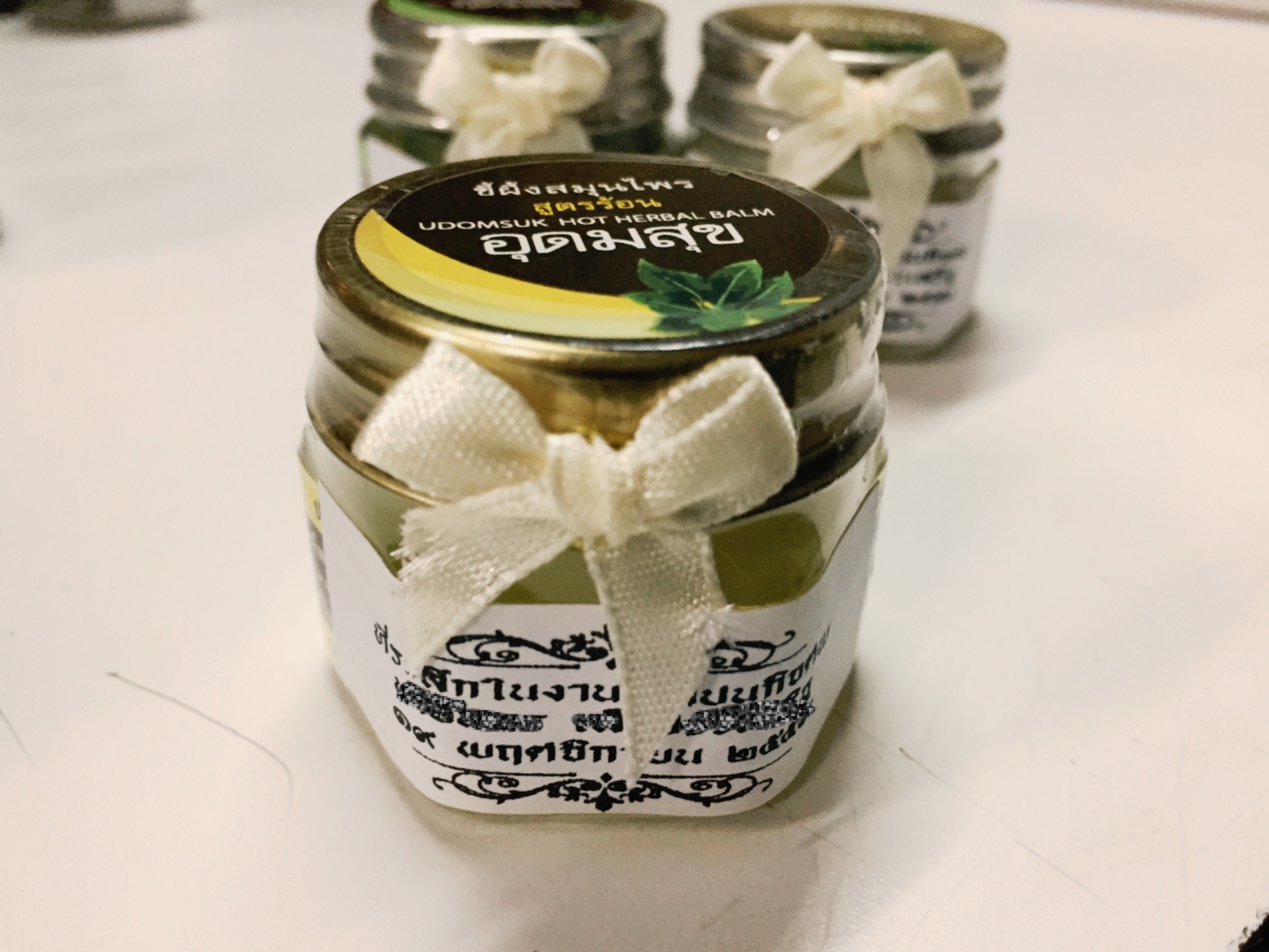 ของชำร่วยงานศพ แบบพิมพ์ชื่อ และติดโบว์