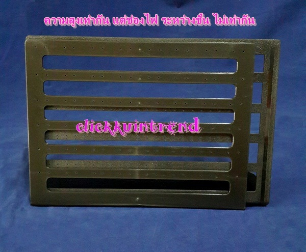 ที่แขวนต่างหู ทำจากพลาสติก สีดำ 5 ชั้น ขนาด ก*ส = 34*23.5 ซ.ม.